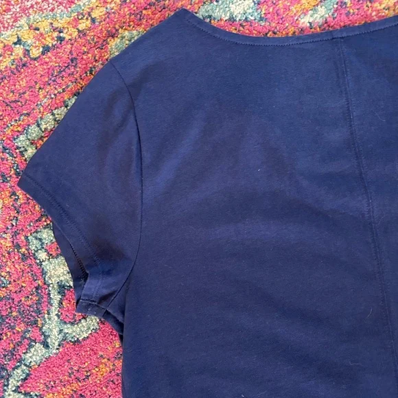 Lilly Pulitzer | Women’s ‘True Navy’ Pima Cotton Brewster Tee Shirt Dress Size L - Picture 11 of 16